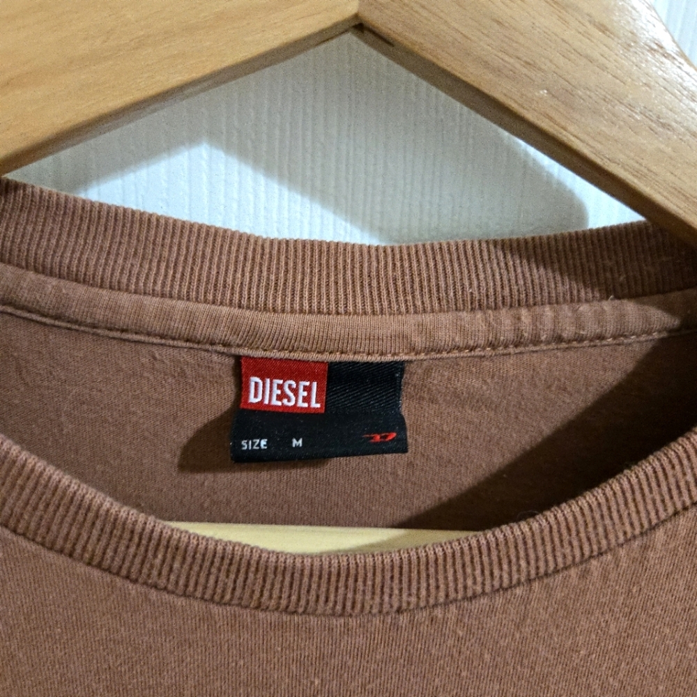 Diesel Men's Brown T-Shirt Size M - Picture 3 of 11